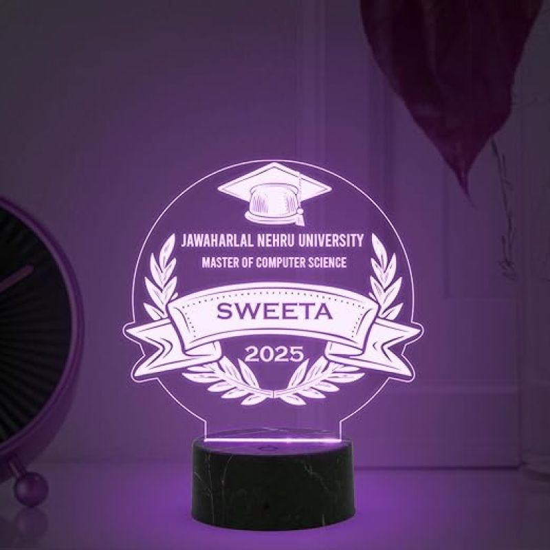 Personalized Congratulation Graduation Night Lamp with Multicolored Light Customized Name Graduation Gift for Student Daughter & Son, Doctor, Law Students, Engineers, Nurse