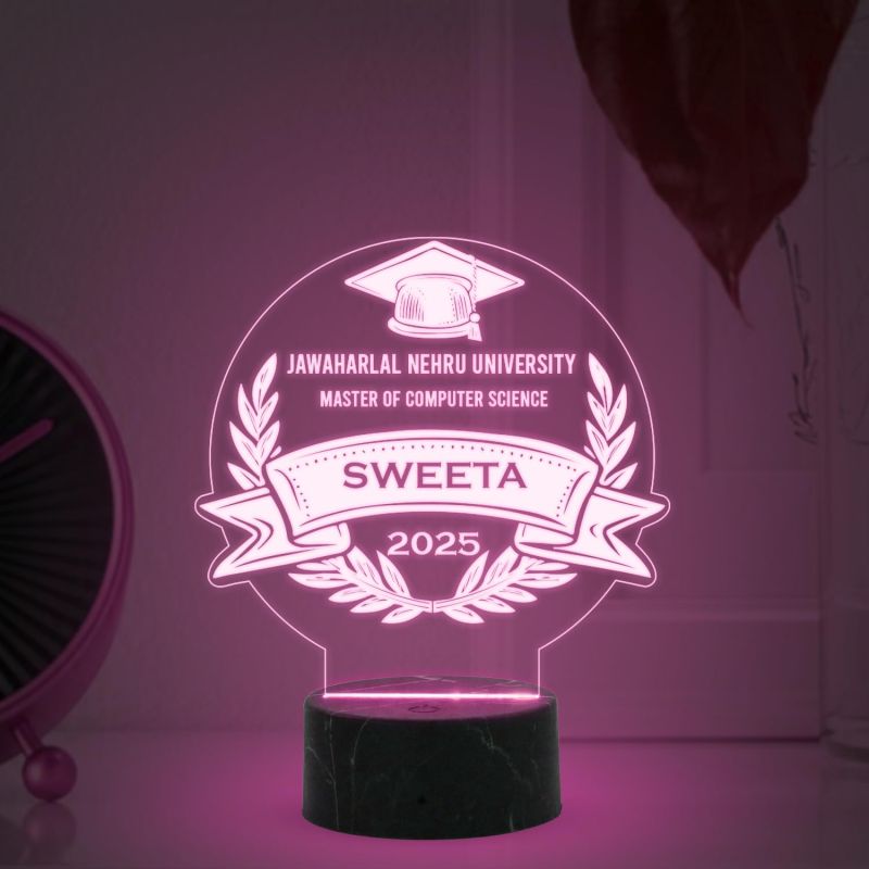 Personalized Congratulation Graduation Night Lamp with Multicolored Light Customized Name Graduation Gift for Student Daughter & Son, Doctor, Law Students, Engineers, Nurse