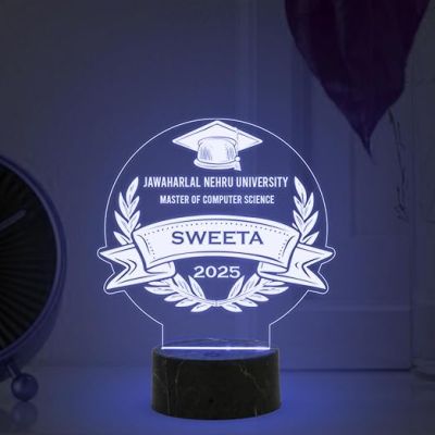 Personalized Congratulation Graduation Night Lamp with Multicolored Light Customized Name Graduation Gift for Student Daughter & Son, Doctor, Law Students, Engineers, Nurse