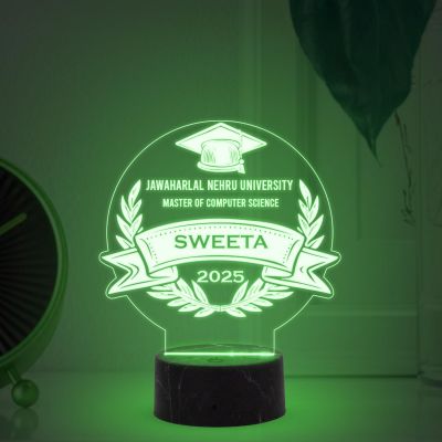 Personalized Congratulation Graduation Night Lamp with Multicolored Light Customized Name Graduation Gift for Student Daughter & Son, Doctor, Law Students, Engineers, Nurse