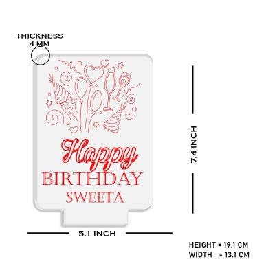 Personalized Happy Birthday night lamp with Warm White Light Customized with Name Unique Birthday Gift for Women, Men, Kids, Girlfriend, Boyfriend, Husband, Wife
