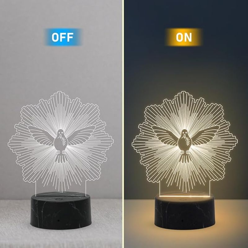 3D Illusion Eagle Bird Night Lamp with Warm White Light Bedroom, Living Room, Office, Kids Room Decor
