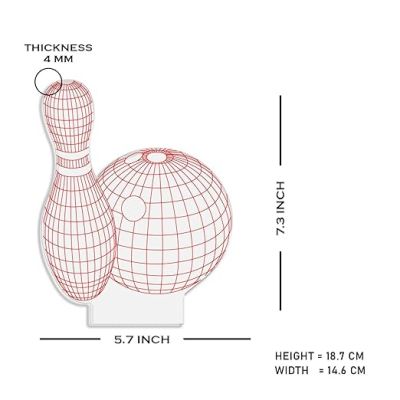 3D Illusion Bowling night lamp with Automatic Color Changing Light Kids Room Gaming Room Decoration Lamp