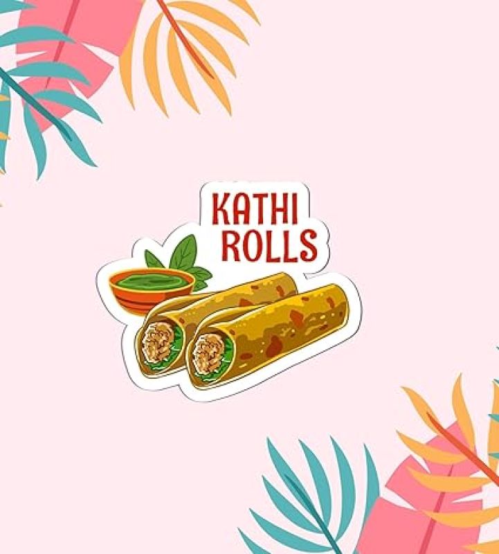 Kathi Rolls Wooden Fridge Magnet Stickers Refrigerator Door, Kitchen, Office, Decor