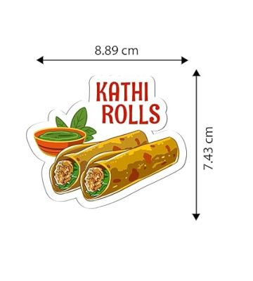 Kathi Rolls Wooden Fridge Magnet Stickers Refrigerator Door, Kitchen, Office, Decor