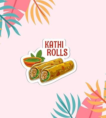 Kathi Rolls Wooden Fridge Magnet Stickers Refrigerator Door, Kitchen, Office, Decor