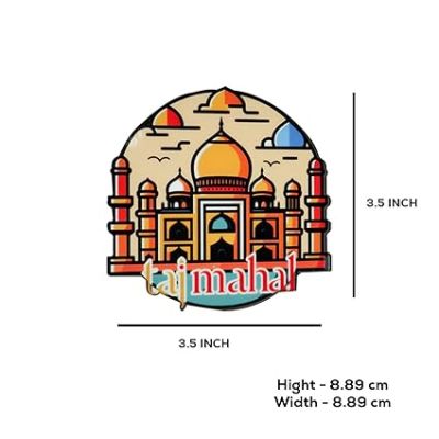 Taj Mahal Wooden Fridge Magnet Sticker Refrigerator Kitchen and Office Home Decoration Indian Souvenir Gift