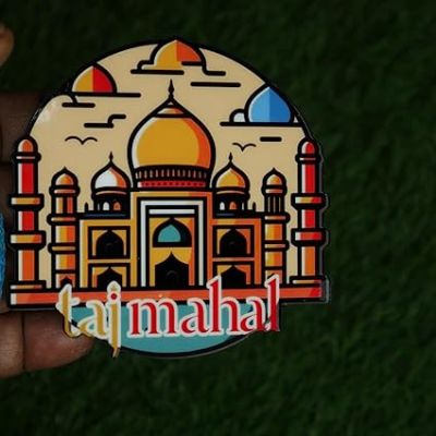 Taj Mahal Wooden Fridge Magnet Sticker Refrigerator Kitchen and Office Home Decoration Indian Souvenir Gift