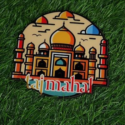 Taj Mahal Wooden Fridge Magnet Sticker Refrigerator Kitchen and Office Home Decoration Indian Souvenir Gift