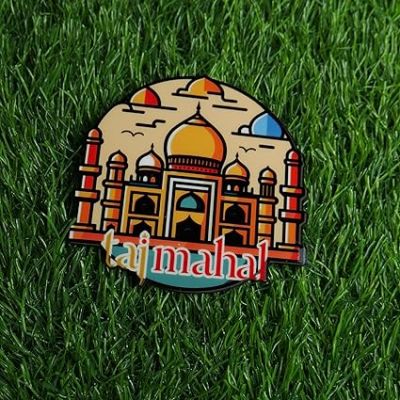 Taj Mahal Wooden Fridge Magnet Sticker Refrigerator Kitchen and Office Home Decoration Indian Souvenir Gift