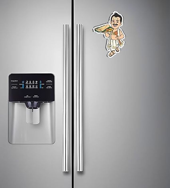Anna with Dosa Wooden Fridge Magnet Sticker South Indian Souvenir Gift Refrigerator Kitchen & Home Decor