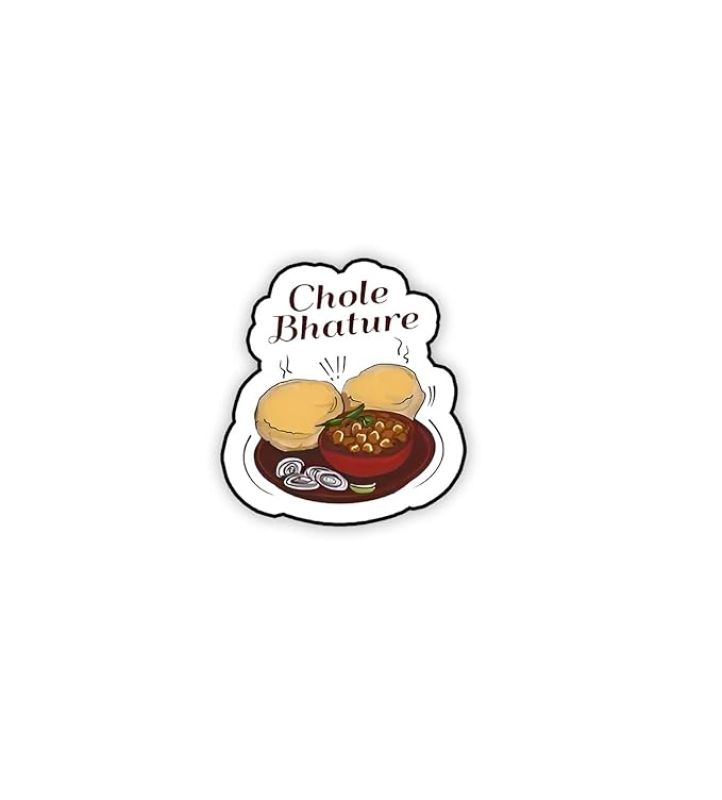 Chole Bhature Wooden Fridge Magnet Sticker Street Fast Food, Refrigerator, Kitchen DecorMagnet