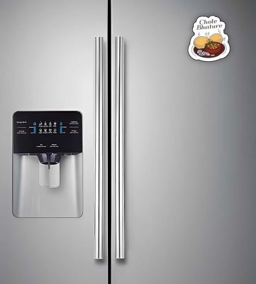 Chole Bhature Wooden Fridge Magnet Sticker Street Fast Food, Refrigerator, Kitchen DecorMagnet