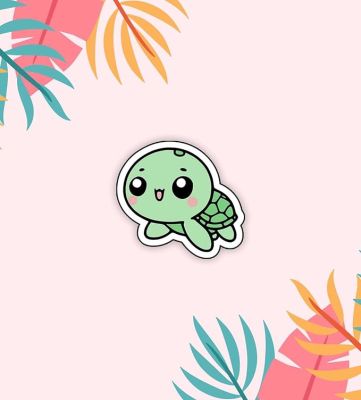 Baby Turtle Animal Cartoon Wooden Fridge Magnet Sticker Kids Room, Refrigerator, Kitchen & Home Decoration Accessories