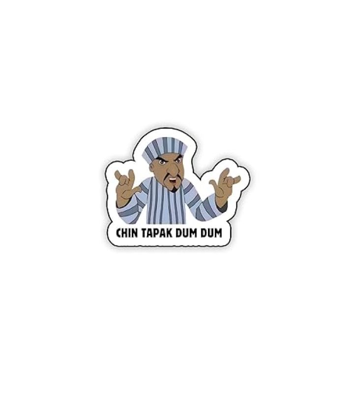 Chin Tapak Dum Dum Funny Wooden Fridge Magnet Sticker Refrigerator Home & Kitchen Decoration Items