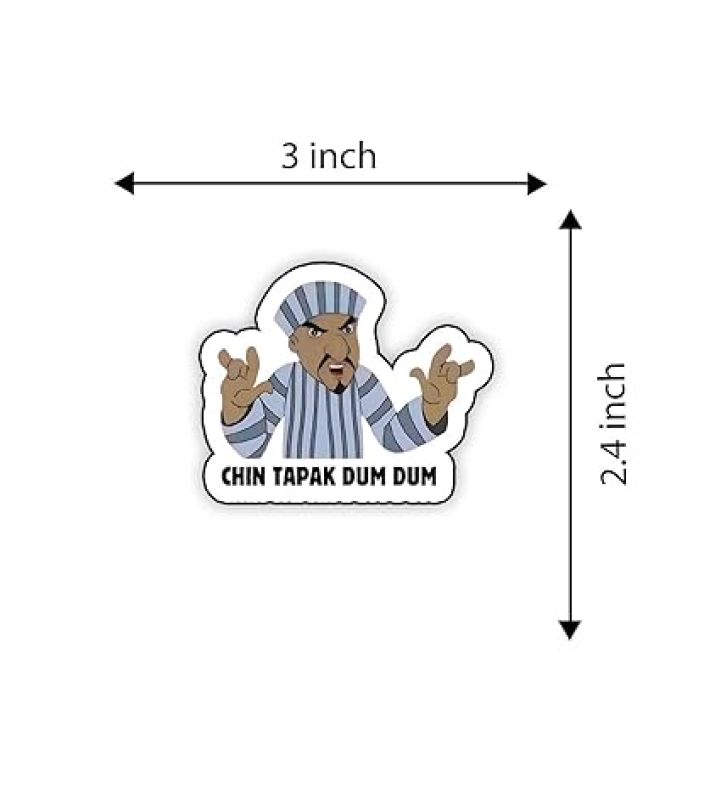 Chin Tapak Dum Dum Funny Wooden Fridge Magnet Sticker Refrigerator Home & Kitchen Decoration Items