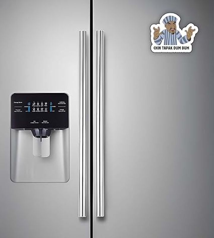 Chin Tapak Dum Dum Funny Wooden Fridge Magnet Sticker Refrigerator Home & Kitchen Decoration Items
