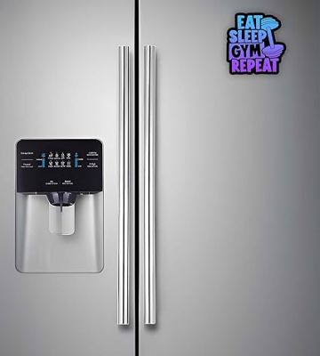 Eat Sleep Gym Repeat Wooden Fridge Magnet Sticker Motivational Quotes, Gift for Gym Lover Home & Gym Decoration
