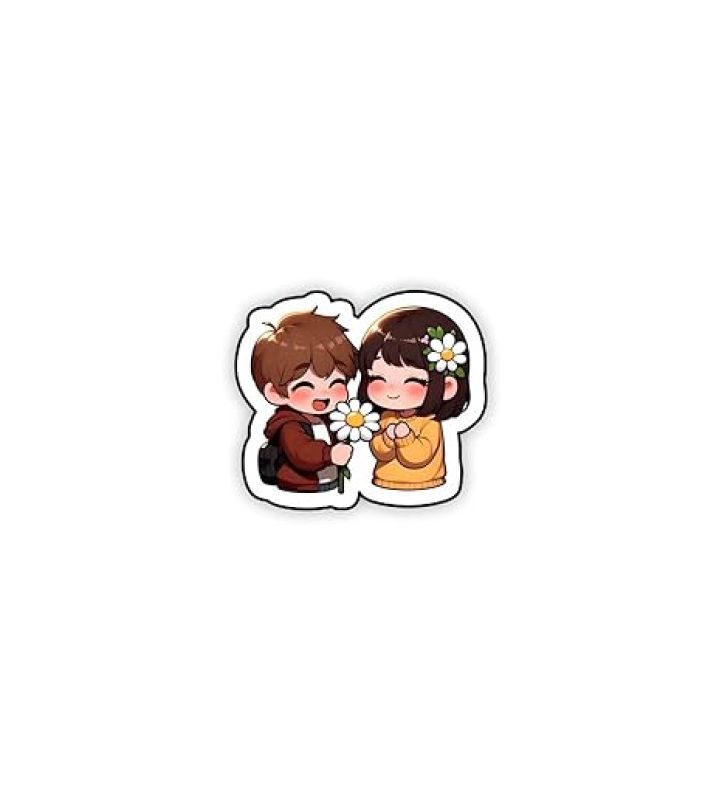 Cute Little Couple Wooden Fridge Magnet Sticker Gift for Husband Wife, Boyfriend-Girlfriend, Valentine, Anniversary Couple Room Decor