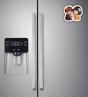 Cute Little Couple Wooden Fridge Magnet Sticker Gift for Husband Wife, Boyfriend-Girlfriend, Valentine, Anniversary Couple Room Decor