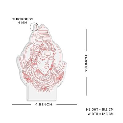 3D Illusion Lord Shiva God Night Lamp with Automatic Color Changing Light Religious Gift Items Home Office & Pooja Room Decoration