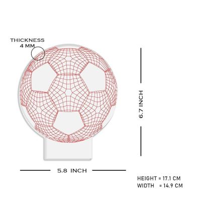 3D Illusion Football Night Lamp with Automatic Color Changing Light Birthday Gifts for Footballer Men Women Gift for Sports Lovers