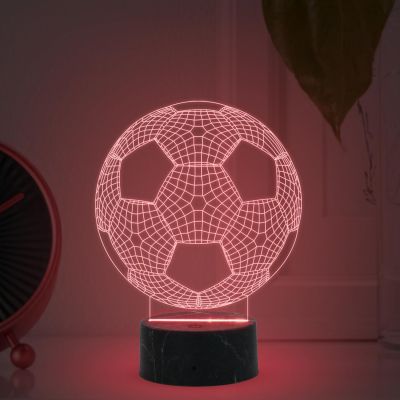 3D Illusion Football Night Lamp with Automatic Color Changing Light Birthday Gifts for Footballer Men Women Gift for Sports Lovers