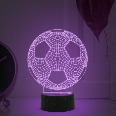 3D Illusion Football Night Lamp with Automatic Color Changing Light Birthday Gifts for Footballer Men Women Gift for Sports Lovers