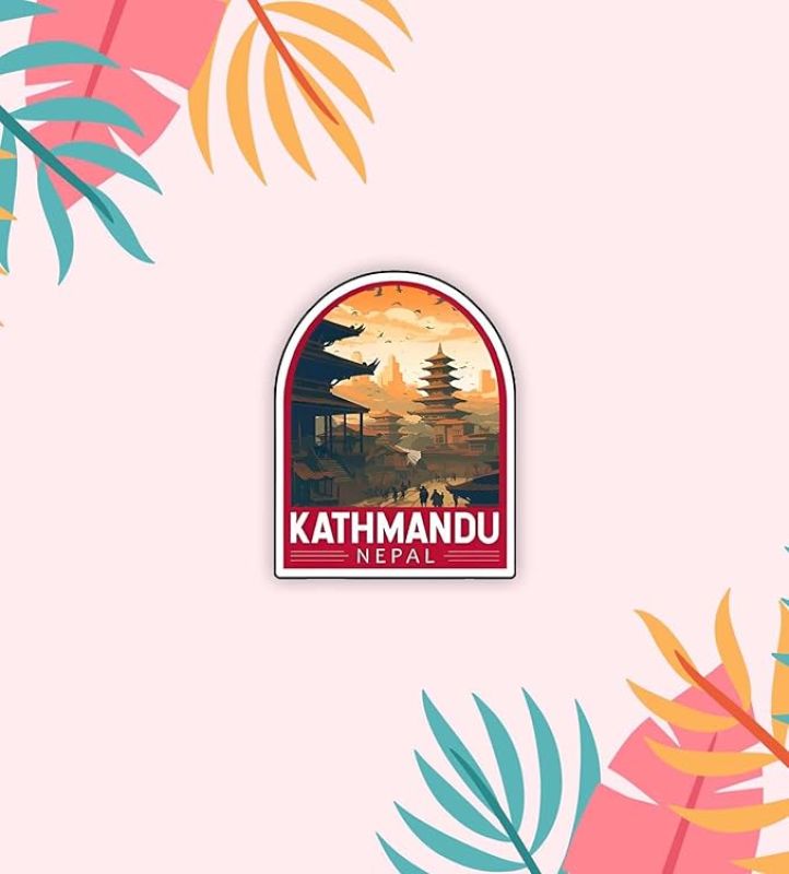 Kathmandu Wooden Fridge Magnet Sticker Almirah, Refrigerator, Home & Kitchen Door Travel Souvenir & Gift Items Magnet
