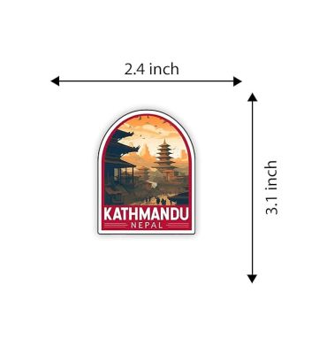 Kathmandu Wooden Fridge Magnet Sticker Almirah, Refrigerator, Home & Kitchen Door Travel Souvenir & Gift Items Magnet