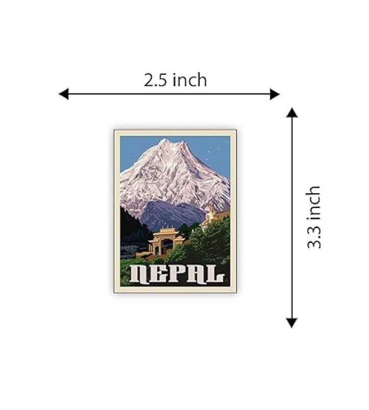 Nepal Indian State Wooden Fridge Magnet Sticker Almirah, Refrigerator, Home & Kitchen Door Travel Souvenir & Gift Items Magnet
