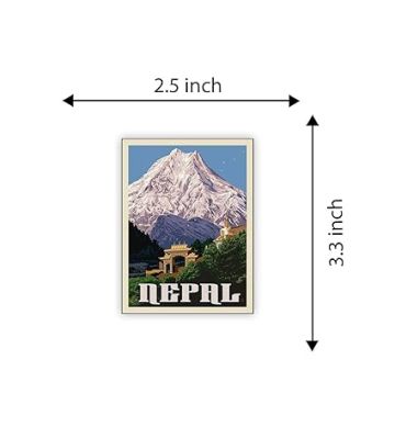 Nepal Indian State Wooden Fridge Magnet Sticker Almirah, Refrigerator, Home & Kitchen Door Travel Souvenir & Gift Items Magnet