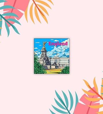 England Country Wooden Fridge Magnet Sticker Refrigerator Door, Home & Kitchen Decor Accessories Travel Souvenir Stylish Gift Item