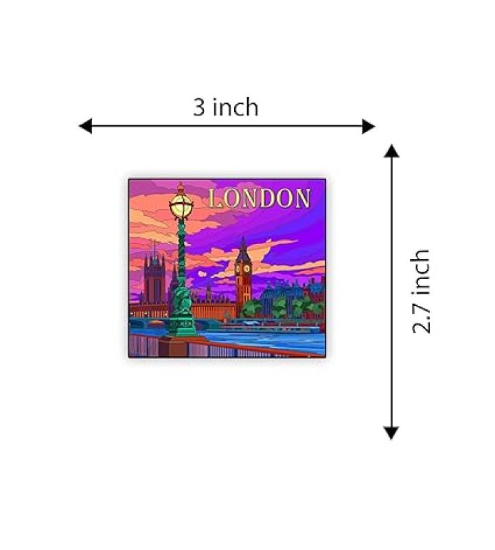 London Country Wooden Fridge Magnet Sticker Refrigerator Door, Home & Kitchen Decor Accessories Travel Souvenir Stylish Gift Item