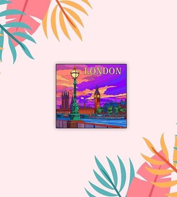 London Country Wooden Fridge Magnet Sticker Refrigerator Door, Home & Kitchen Decor Accessories Travel Souvenir Stylish Gift Item