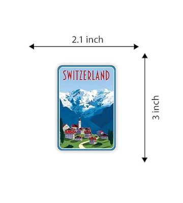 Switzerland Country Wooden Fridge Magnet Sticker Refrigerator Door, Home & Kitchen Decor Accessories Travel Souvenir Stylish Gift Item