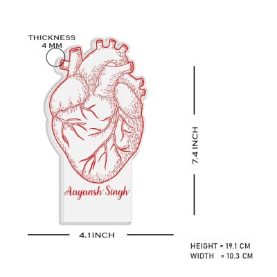 3D Illusion Cardiologist night lamp with Warm White Light Customized Name Heart Specialist Doctor, Heart Surgeon, Medical Student Gift