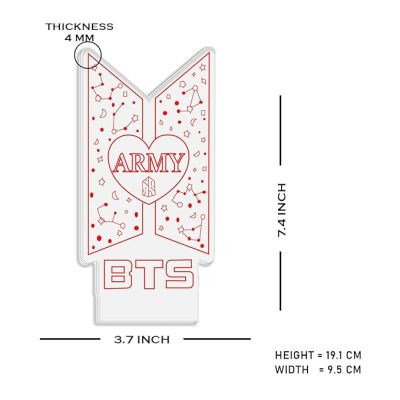 3D Illusion BTS Army night lamp with Warm White Light Gift for BTS Lover Gift for Kids, Boys, Girls, Gift, Return Gift Home Decor