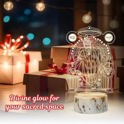 3D Illusion Sai Baba Shirdi night lamp with Warm White Light Gift for Birthday, Housewarming, Guru Purnima, Spiritual Home Decor