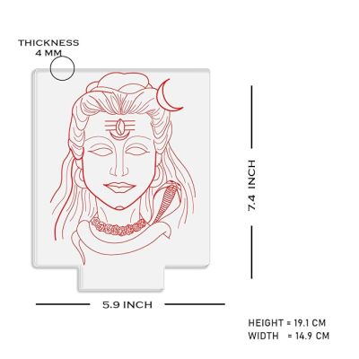 3D Illusion Lord Shiva Night Lamp with Automatic Color Changing Light Spiritual Blessing Gift Temple Bedroom Home Office Decoration