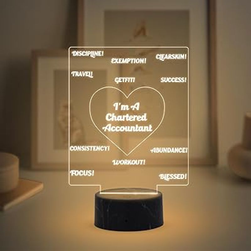 I'm A Chartered Accountant night lamp with Warm White Light Gift for Ca Student & Aspirant, Gift for Company Chartered Accountant, Motivational Gift for CA