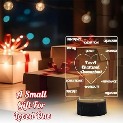 I'm A Chartered Accountant night lamp with Warm White Light Gift for Ca Student & Aspirant, Gift for Company Chartered Accountant, Motivational Gift for CA