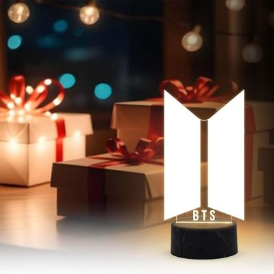 3D Illusion Kpop BTS night Lamp with Warm White Light  Gift for BTS Army Lover , Birthday Gift for Girls Boys , Bedroom Decor