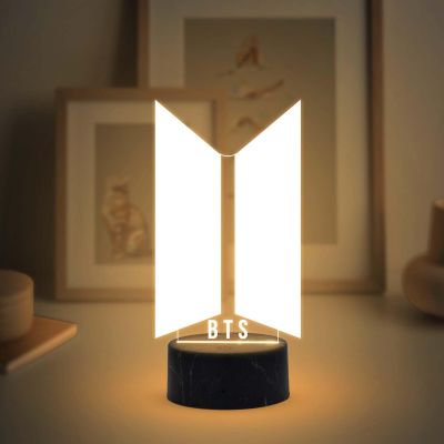 3D Illusion Kpop BTS night Lamp with Warm White Light  Gift for BTS Army Lover , Birthday Gift for Girls Boys , Bedroom Decor