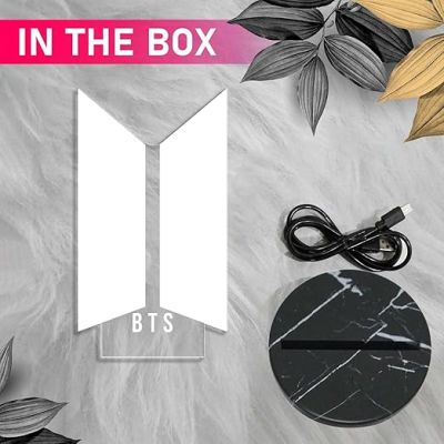 3D Illusion Kpop BTS night Lamp with Automatic Color Changing Light Gift for BTS Army Lover , Birthday Gift for Girls Boys , Bedroom Decor