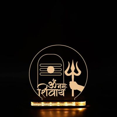 Om Namah Shivay Shivling Night lamp with Warm White Light Temple, Home Decoration