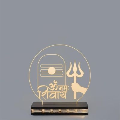 Om Namah Shivay Shivling Night lamp with Warm White Light Temple, Home Decoration