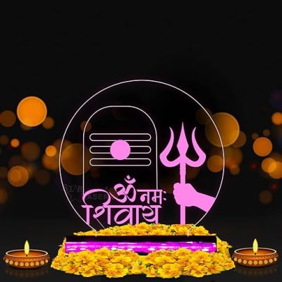 Om Namah Shivay Shivling Night lamp with 16 Color Changing Light Temple, Home Decor