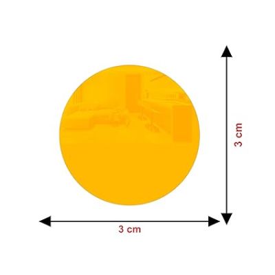 Acrylic Round Golden Wall Mirror Stickers for Hall Room, Bed Room, Kitchen Living Room Kids Room (Pack of 40)