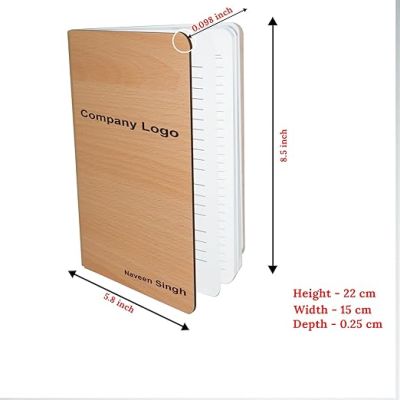 Personalized Wooden Diary, Customized With Name & Logo, Corporate Gift, Diary For Personal Use